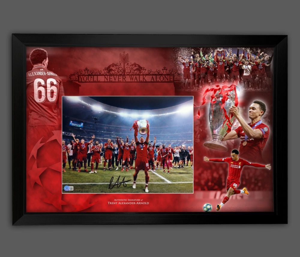 Trent Alexander-Arnold Signed Liverpool Fc Photograph In A  Framed Picture Mount Display : A