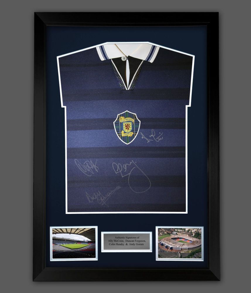 Scotland Legends Hand Signed Football Shirt In A Framed Display : Mega Dea