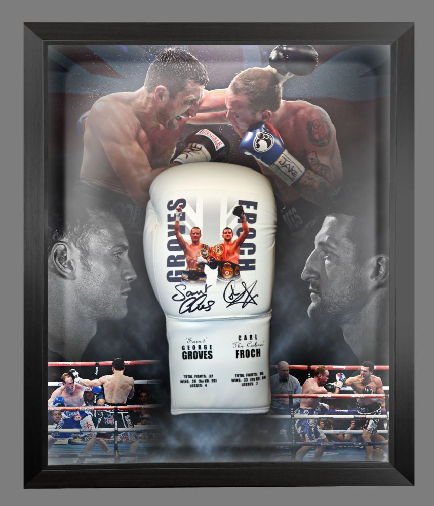    Carl Froch And George Groves Dual Signed Custom Made Boxing Glove In A D