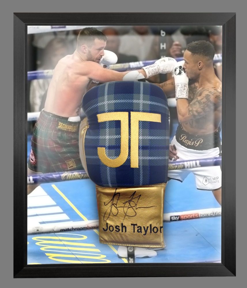    Josh Taylor Signed Custom Made Boxing Glove In A Dome Frame : A 