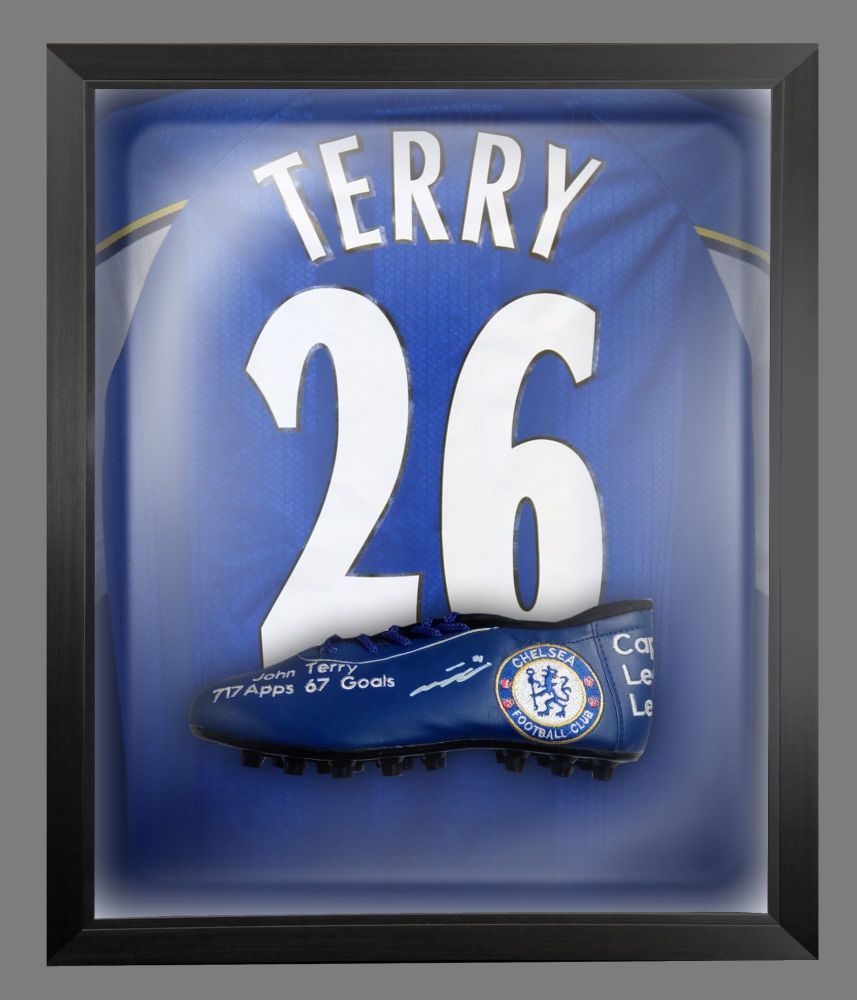   John Terry Hand Signed Blue Football  Boot In A Dome Frame: A: Mega Deal