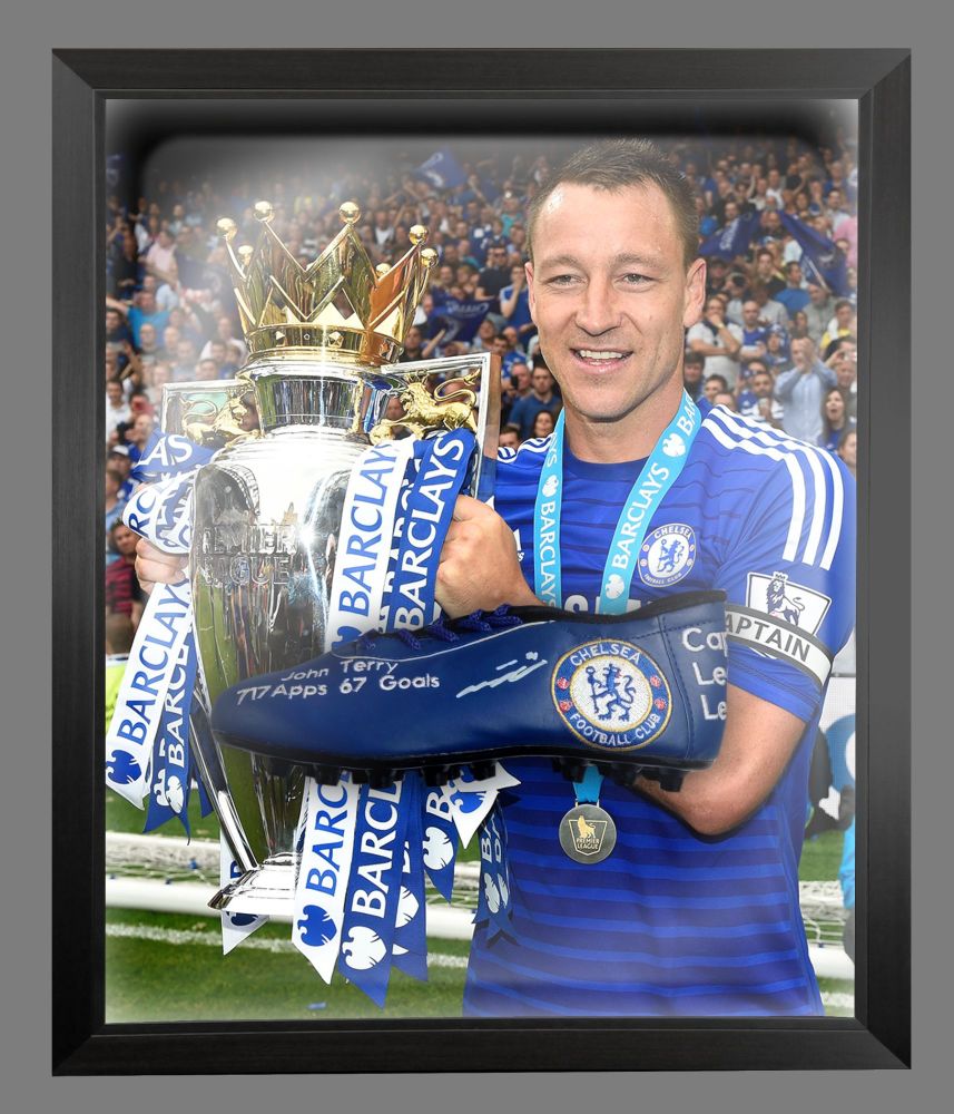   John Terry Hand Signed Blue Football  Boot In A Dome Frame: B: Mega Deal