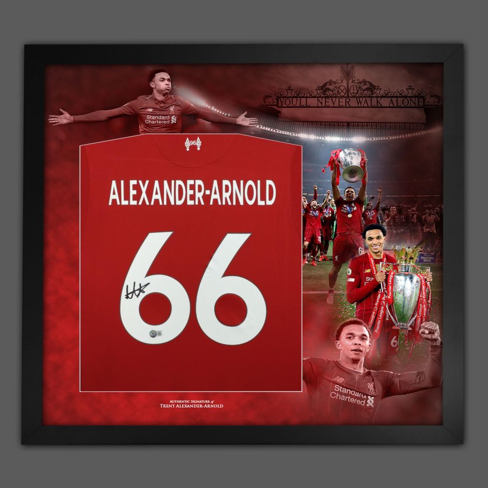 Trent Alexander-Arnold Back Signed Liverpool Fc Football Shirt In A  Framed