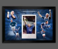 Paul Gascoigne Hand Signed Rangers Fc Football Photograph Framed In A Picture Mount Display