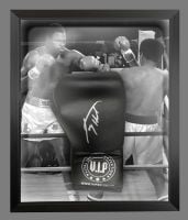   Larry Holmes  Hand Signed Black Vip Boxing Glove In A Dome Frame : A