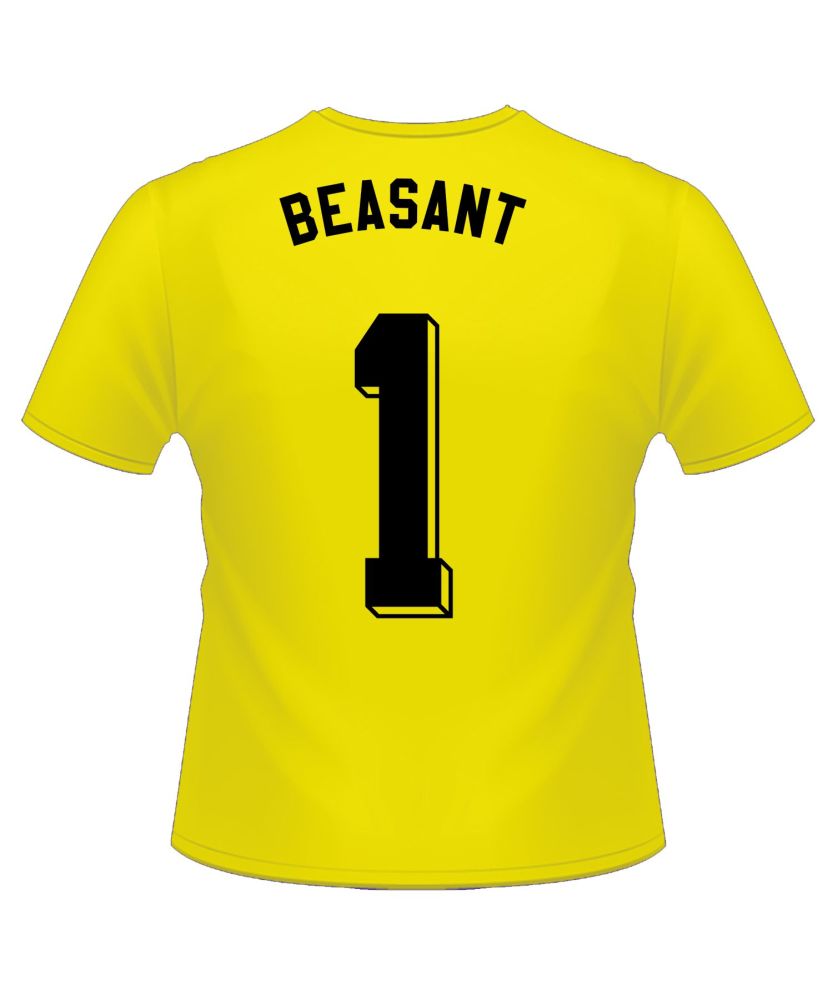 Dave Beasant Signed Yellow Player T-shirt : Pre Order