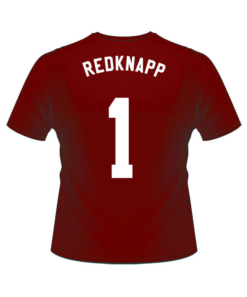 Harry Redknapp Signed Claret No 1  Player T-shirt : Pre Order