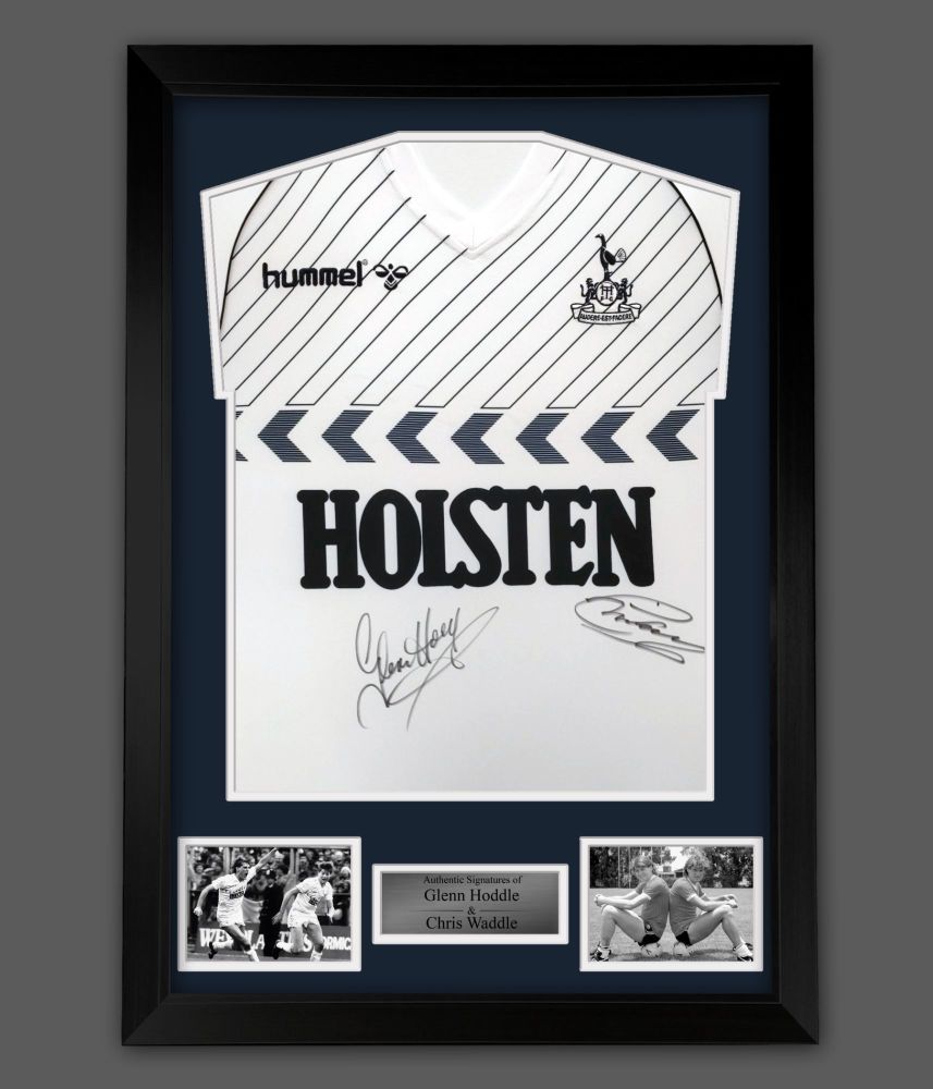    Glenn Hoddle And Chris Waddle Signed Tottenham Hotspurs 1984 Football Sh