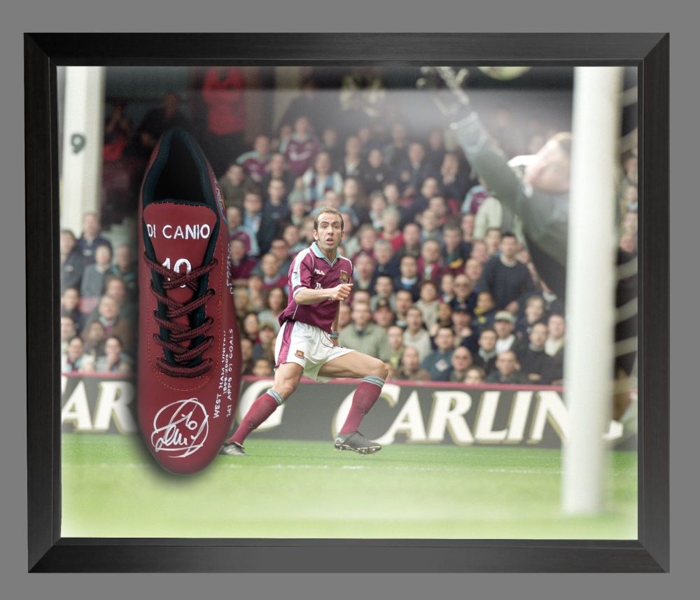 Paolo Di Canio Hand Signed  Football  Boot In A Dome Frame: B: