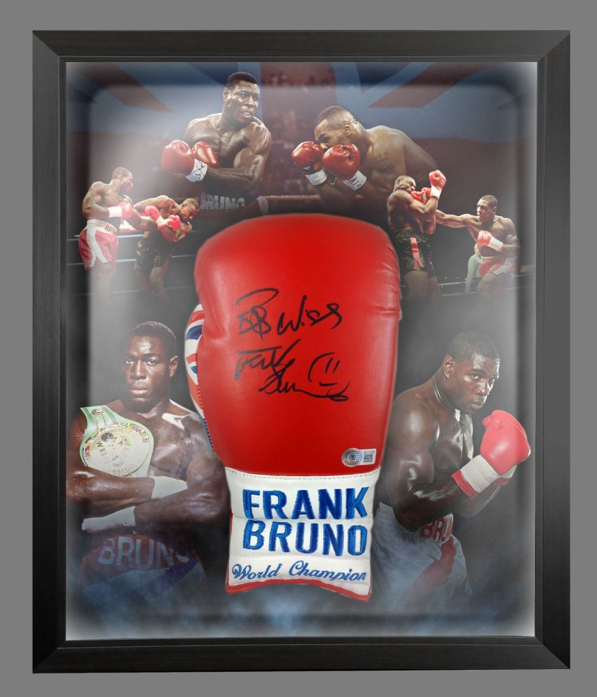     Frank Bruno Signed Custom Made Boxing Glove In A Dome Frame: B : Becket