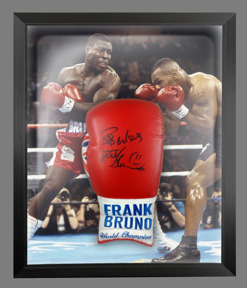     Frank Bruno Signed Custom Made Boxing Glove In A Dome Frame: A 