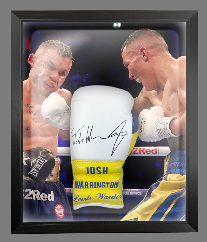     Josh Warrington Hand  Signed Custom Made Boxing Glove In A Dome Frame: A 