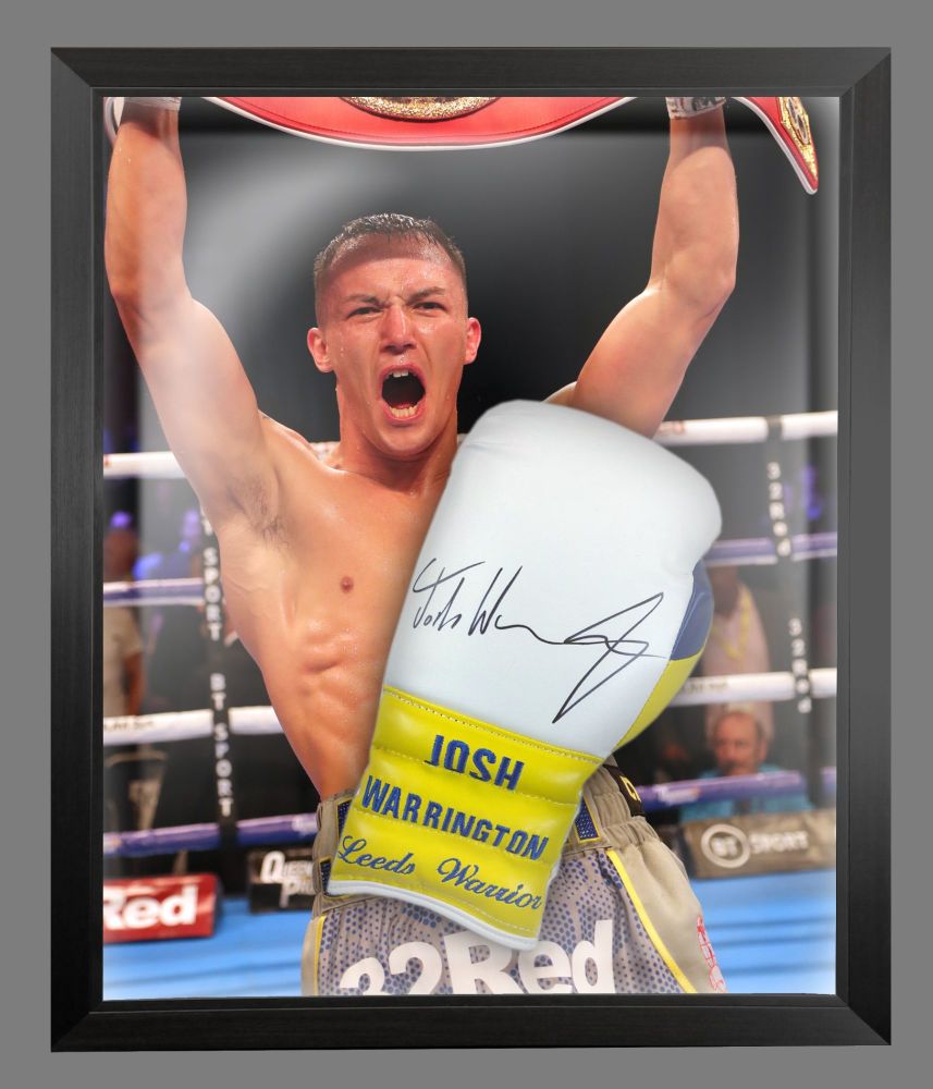     Josh Warrington Hand  Signed Custom Made Boxing Glove In A Dome Frame: 