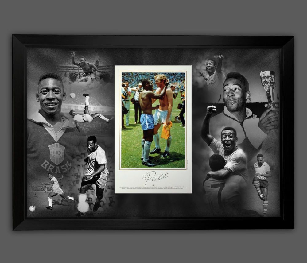     Pele Signed  Brazil Photograph Framed In A Picture Mount Display : B