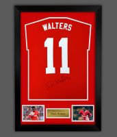 Mark Walters Hand Signed Red No 11 Player T-Shirt In A Framed Presentation