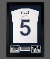 Ricky Villa  Hand Signed White No 5 Player T-Shirt In A Framed Presentation