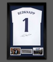 Harry Redknapp Hand Signed White No 1 Player T-Shirt In A Framed Presentation=