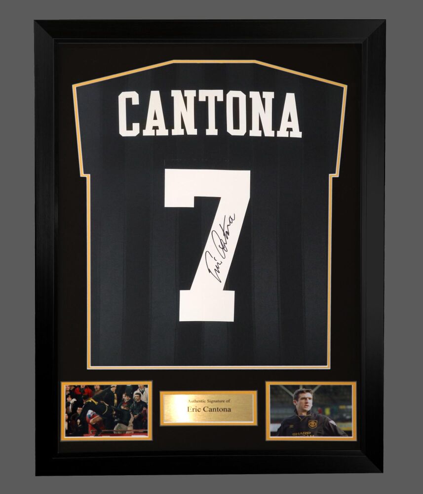Eric Cantona Framed Signed Manchester United Shirt - Autograph It Now