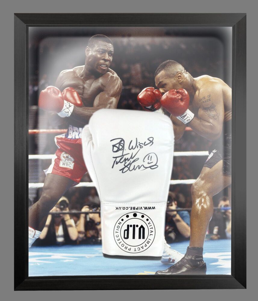 Frank Bruno Signed White Vip Boxing Glove Presented In A Dome Frame : C