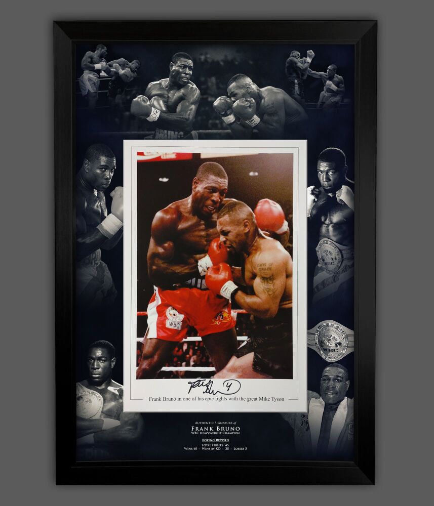 Frank Bruno Signed Boxing  12x16 Photograph In A Picture Mount Display