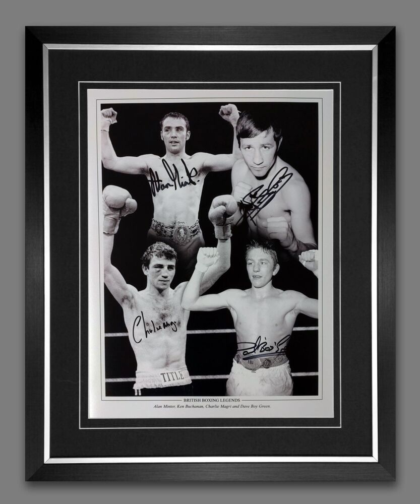 British Boxing Legends Signed And Framed  12x16 Photograph