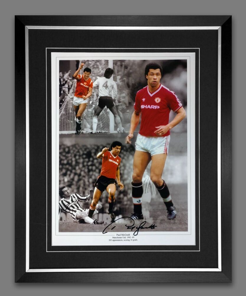 Paul McGrath Signed And Framed 12X16  Football Photograph.