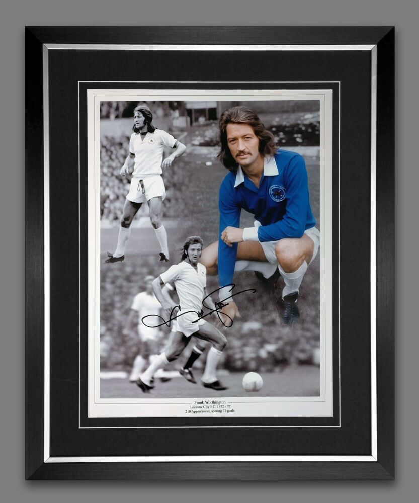 Frank Worthington Signed And Framed 12X16  Football Photograph.