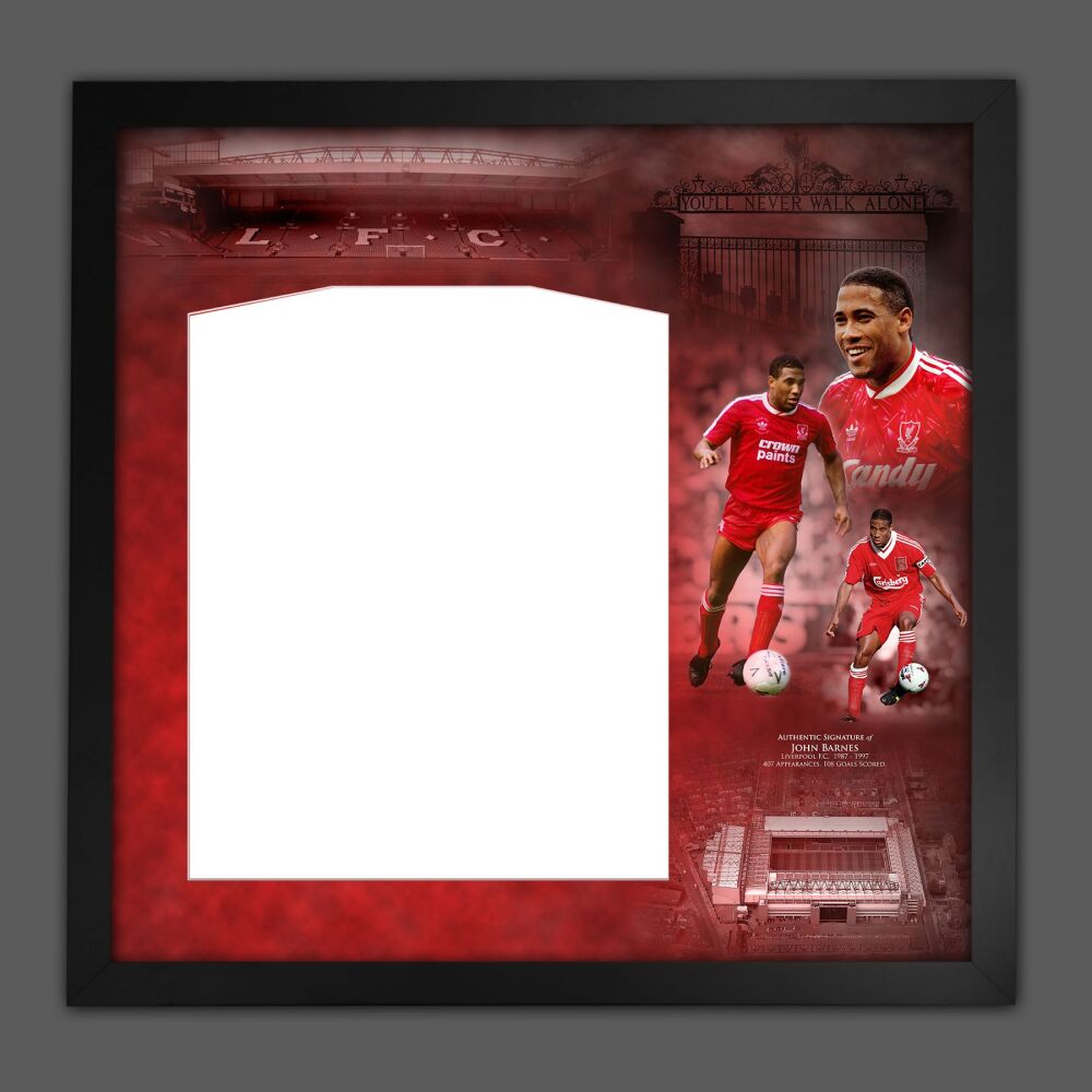 John Barnes Liverpool Fc Diy Shirt Picture Mount Frame.