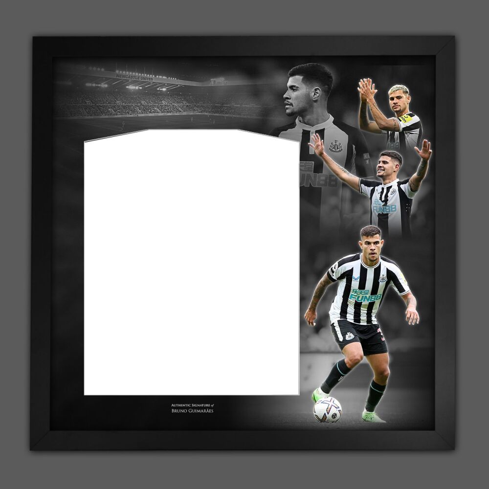 Bruno Guimaraes Newcastle United Diy Shirt Picture Mount Frame.