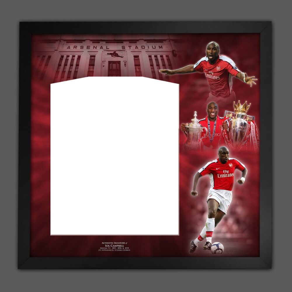 Sol Capmbell  Arsenal Fc  Diy Shirt Picture Mount Frame.