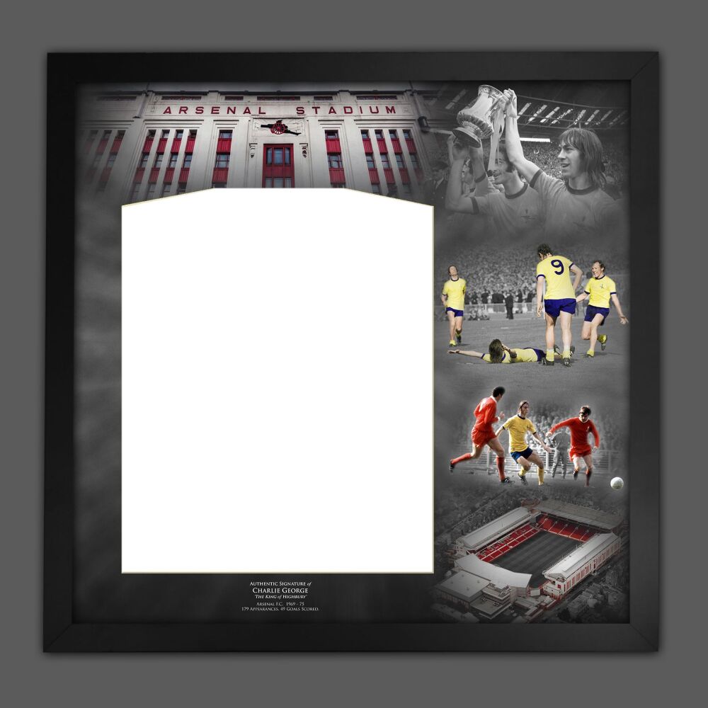 Charlie George Arsenal Diy Shirt Picture Mount Frame.