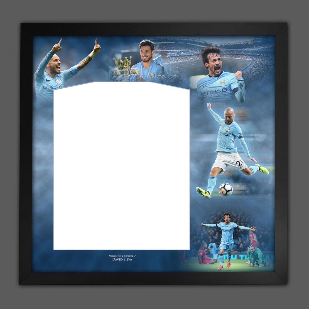 David Silva Manchester City Diy Shirt Picture Mount Frame.