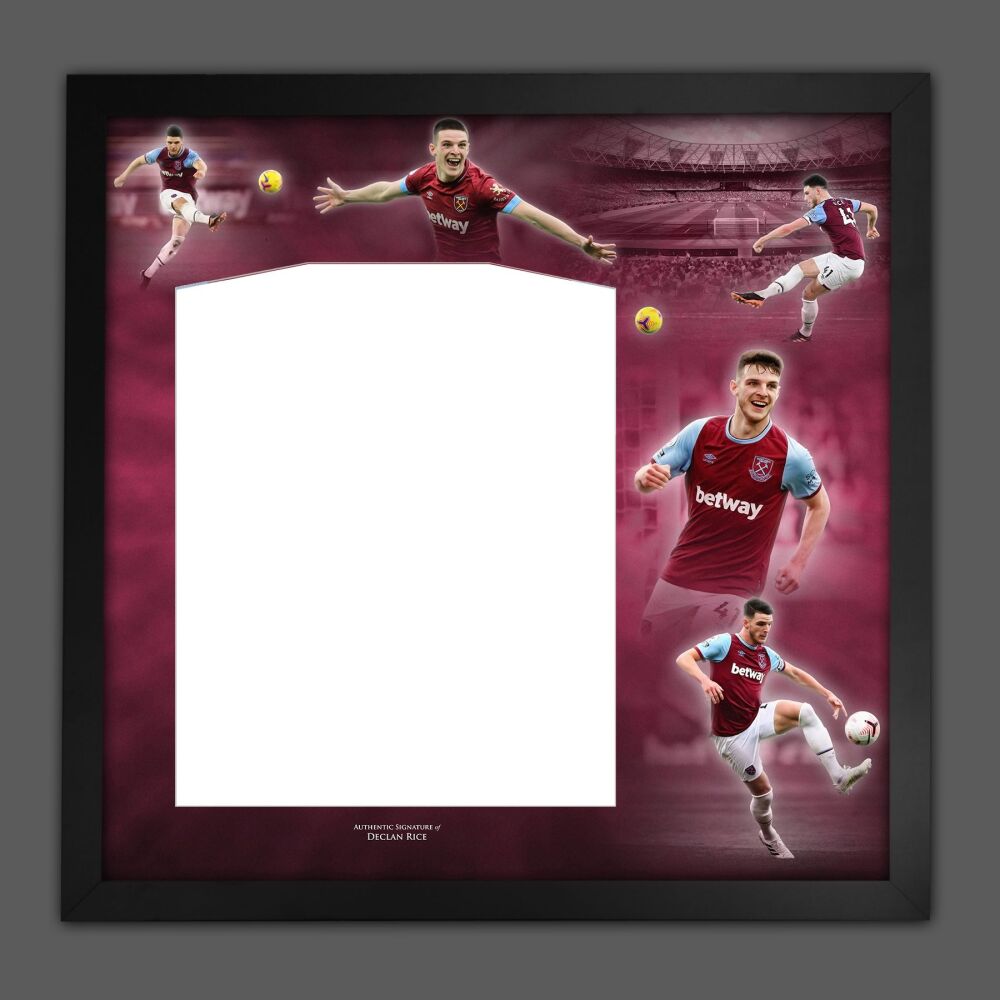 Declan Rice Westham United Diy Shirt Picture Mount Frame.