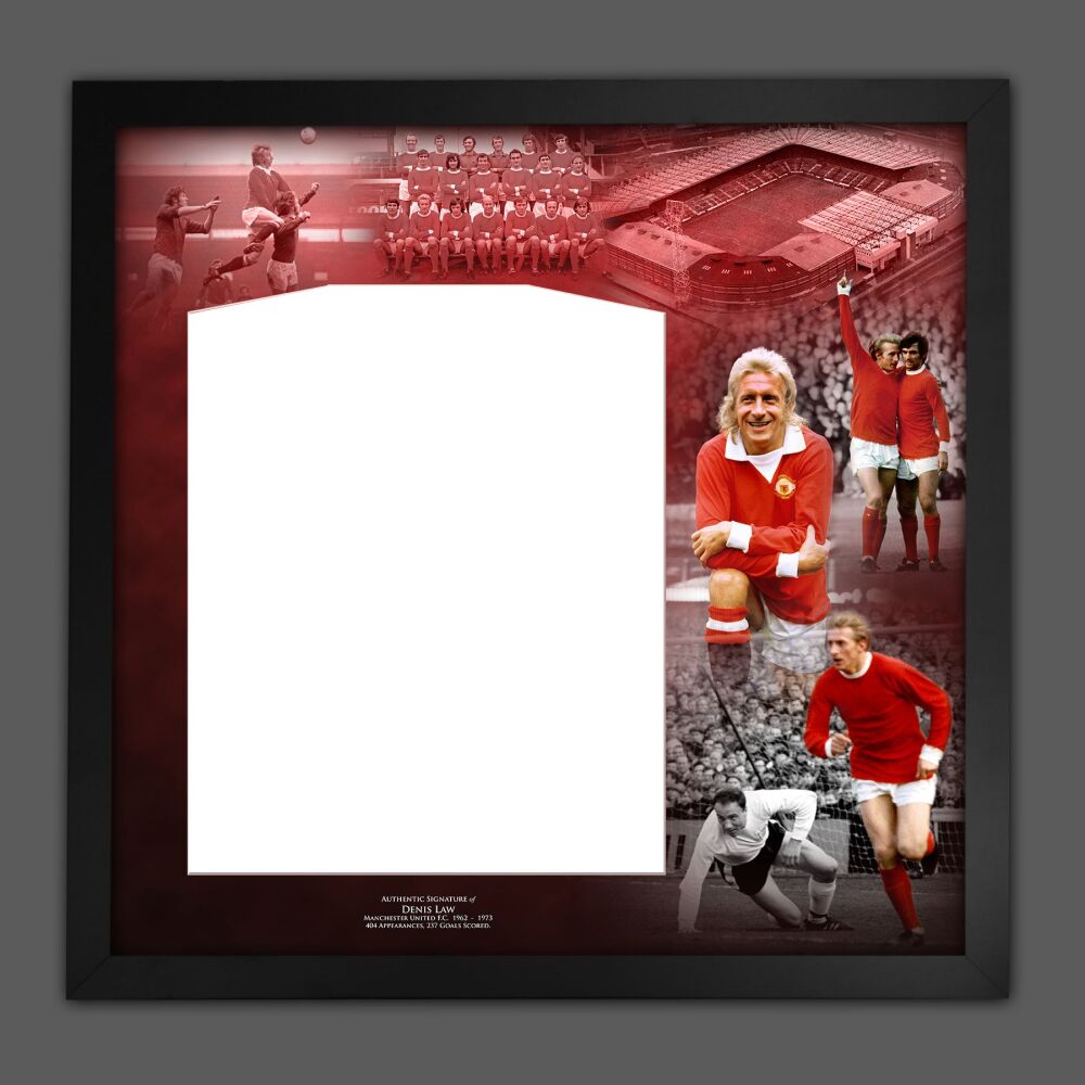 Denis Law Manchester United Diy Shirt Picture Mount Frame.