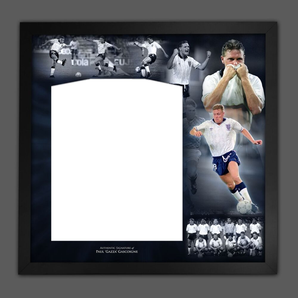 Paul Gascoigne England 1990 Diy Shirt Picture Mount Frame.