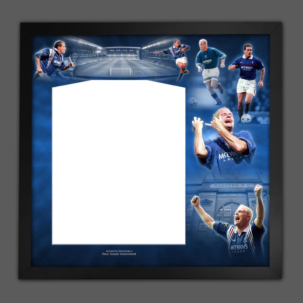 Paul Gascoigne Rangers Fc Diy Shirt Picture Mount Frame.