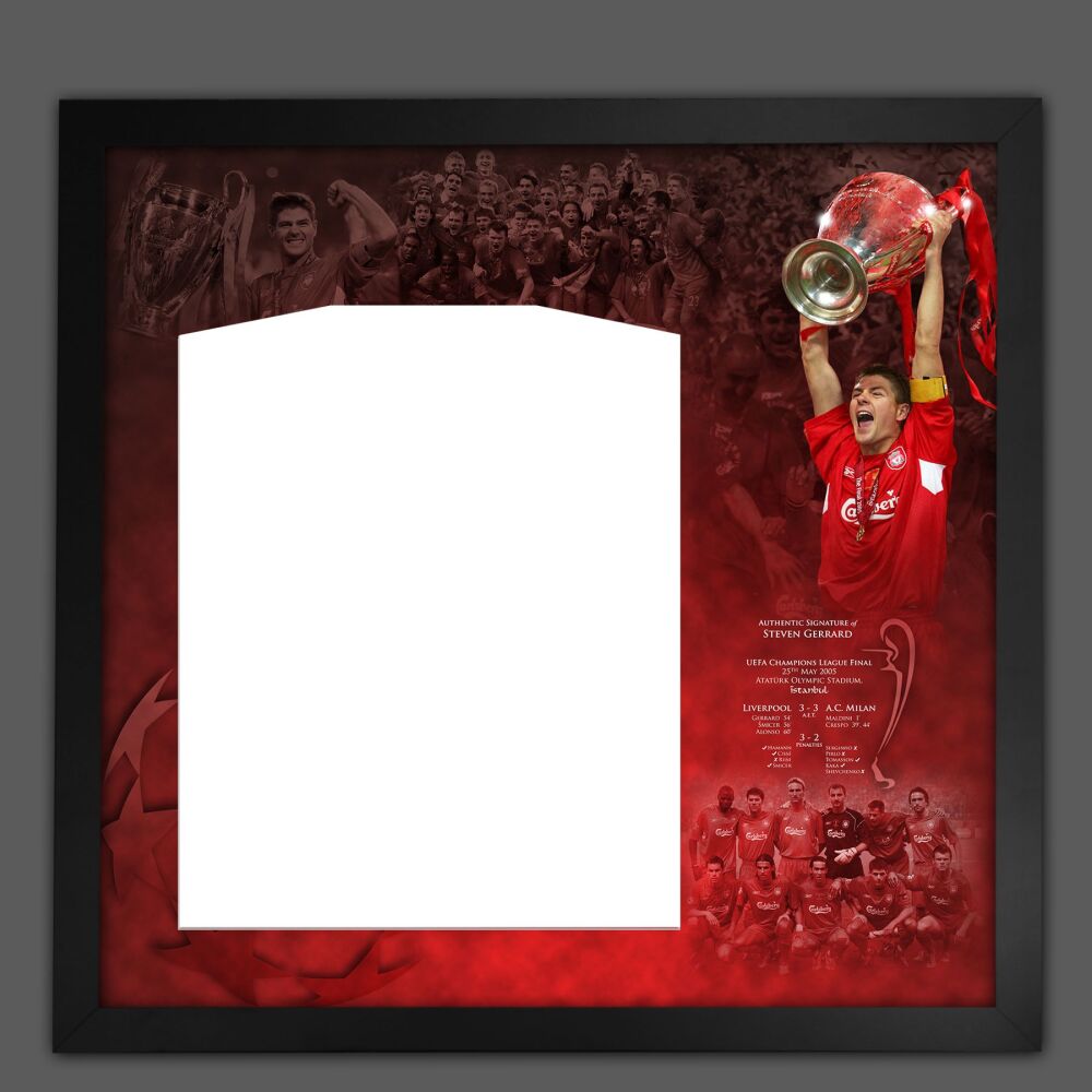 Steven Gerrard, Liverpool Fc Diy Shirt Picture Mount Frame.