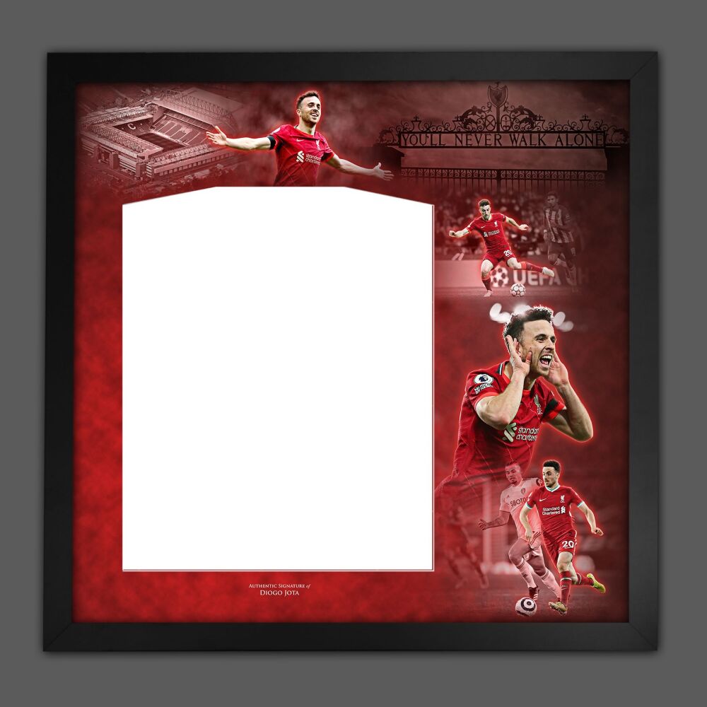 Diogo Jota Liverpool Fc Diy Shirt Picture Mount Frame.