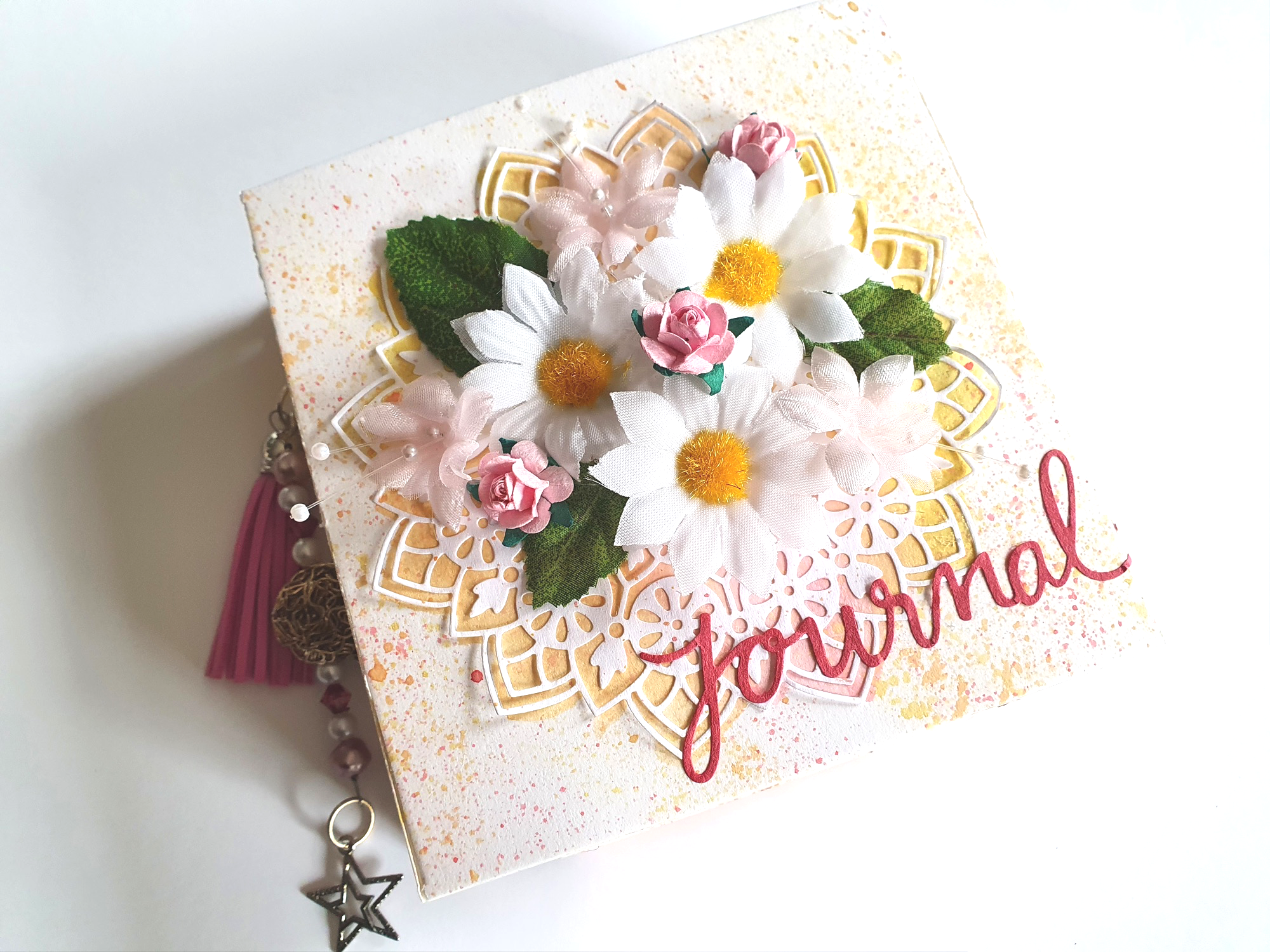 Handmade Journal with flowers. Great gift idea!