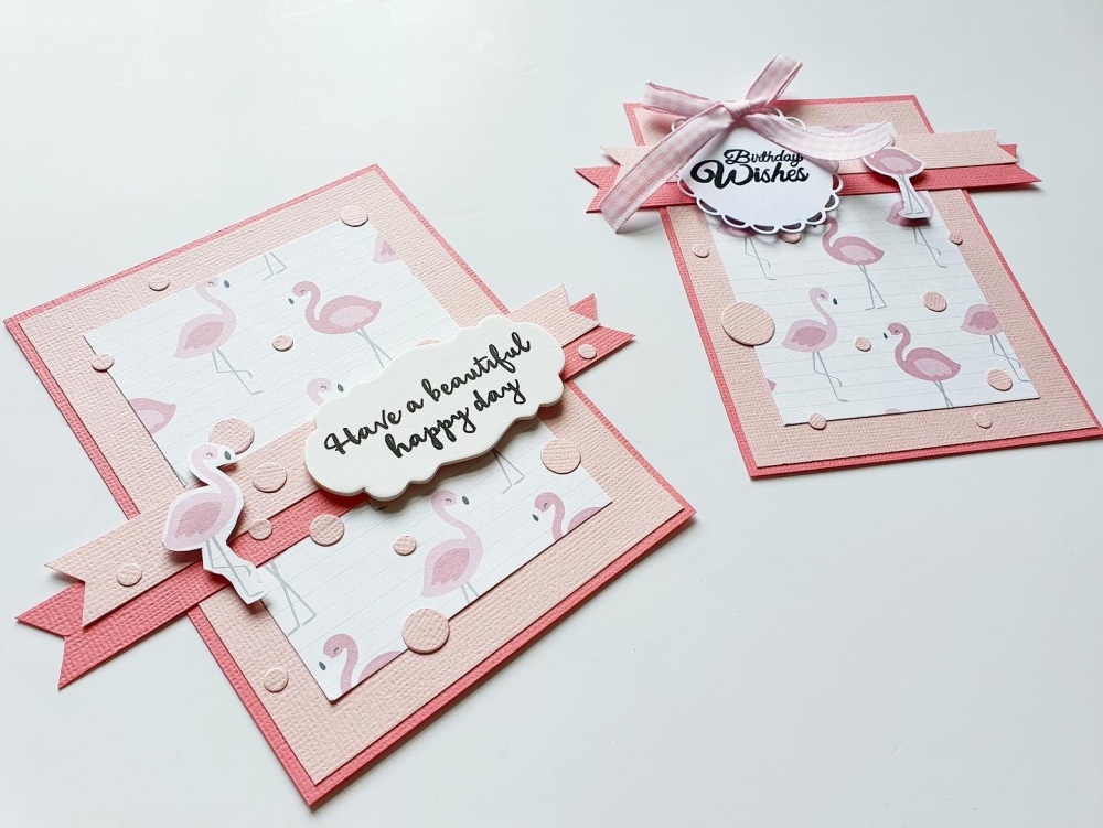 Flamingo Card Toppers