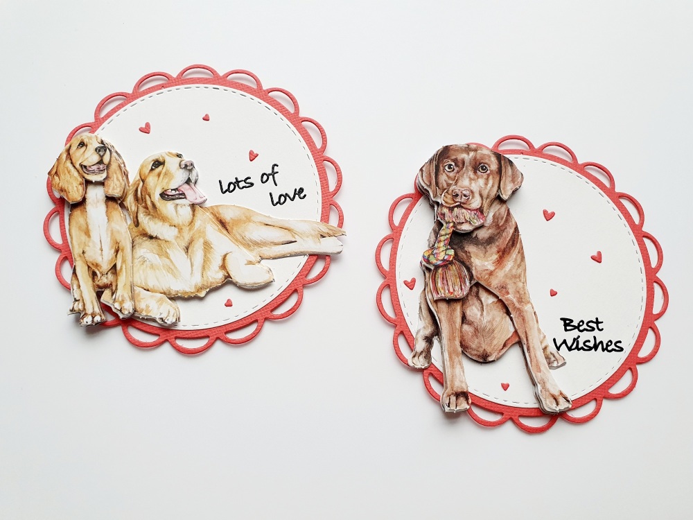 Pack Of 2 Dog Card Toppers