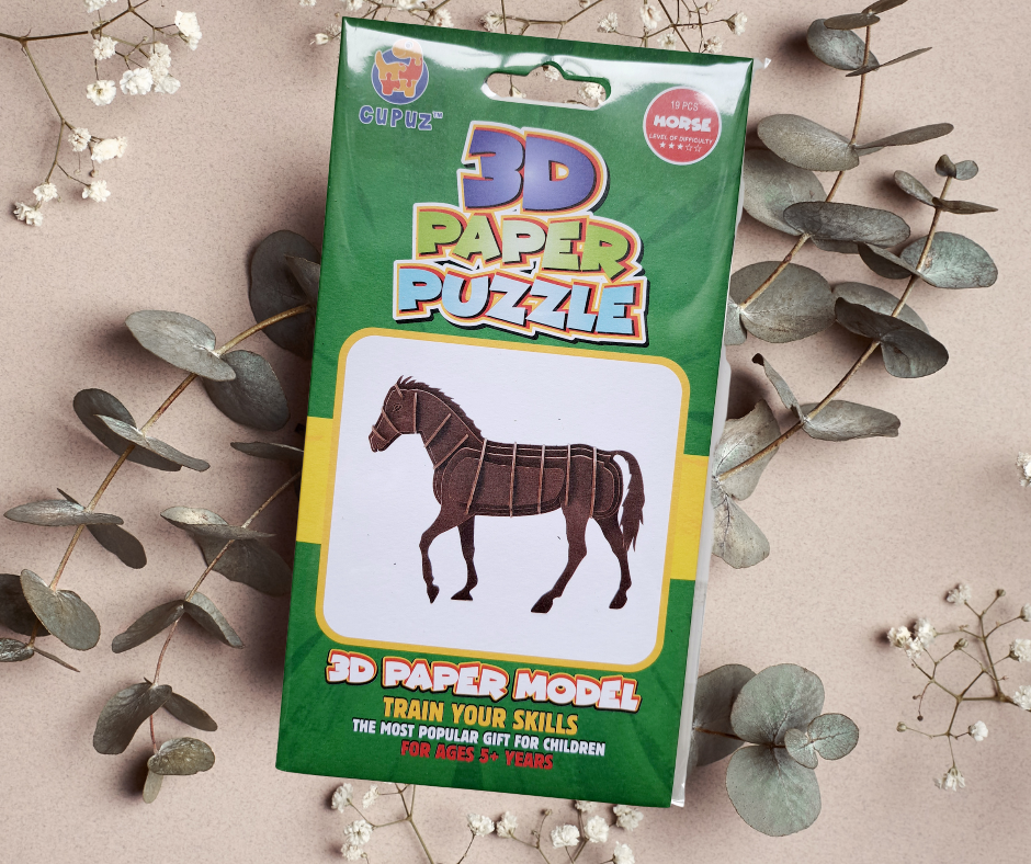 3D Horse Paper Puzzle Craft Kit