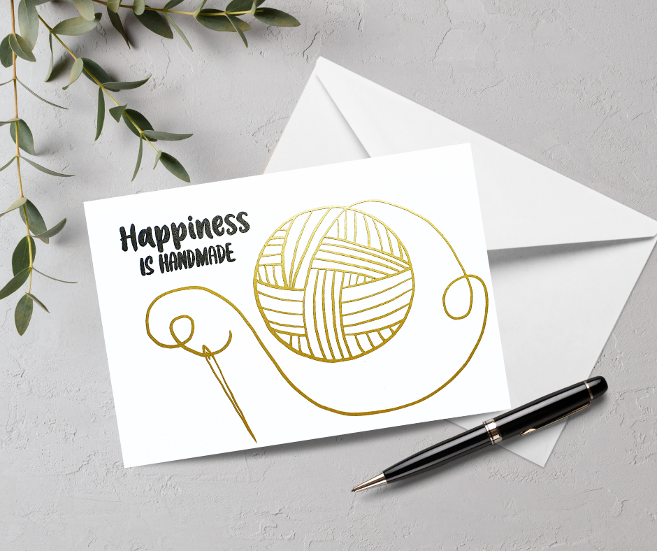 ‘Happiness Is Handmade’ Greetings Card