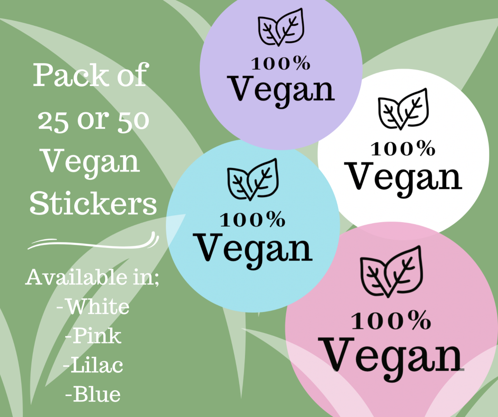 100% Vegan Stickers