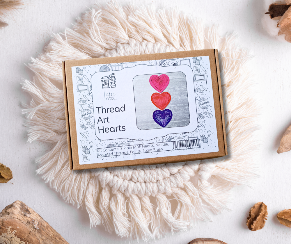 Thread Art Hearts Craft Kit