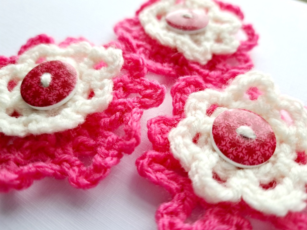 Pink Crochet Flowers