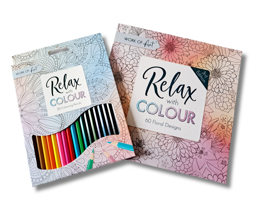 Floral Colouring Book Gift Set