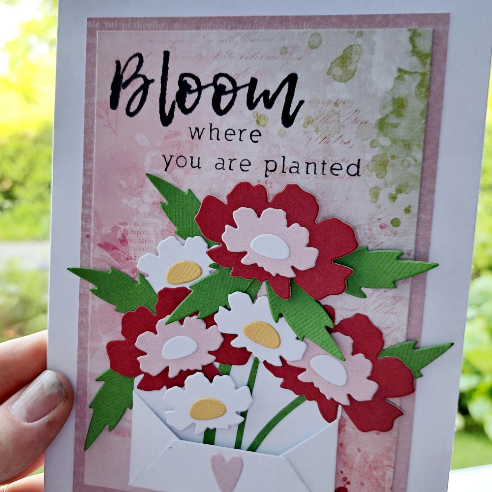 Bloom where you are planted Greetings Card