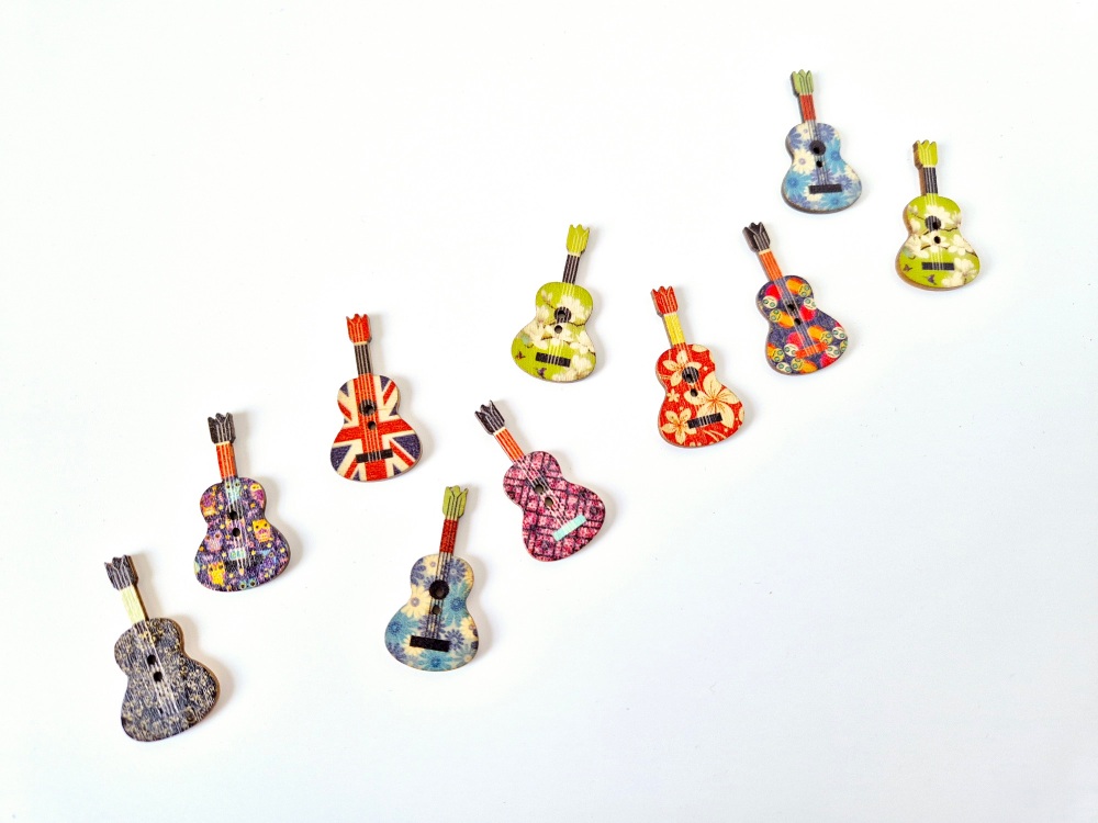 Pack of 10 Guitar Buttons