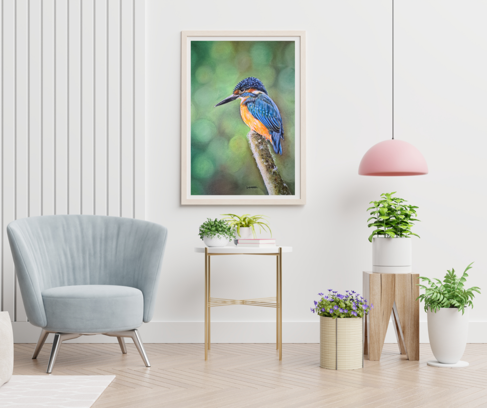 The Perching Kingfisher A3 Fine Art Print